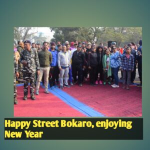 New year celebration in happy street Bokaro