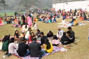 New year celebration in picnic spot City Park