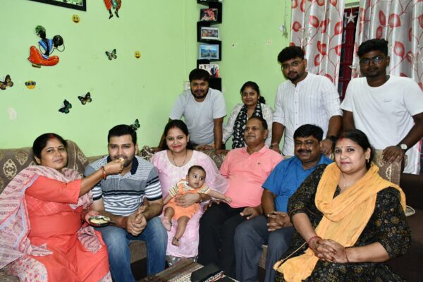 BSL officer Kumar Kumar Rajat with his family